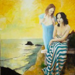 deux nus féminins au bord de mer