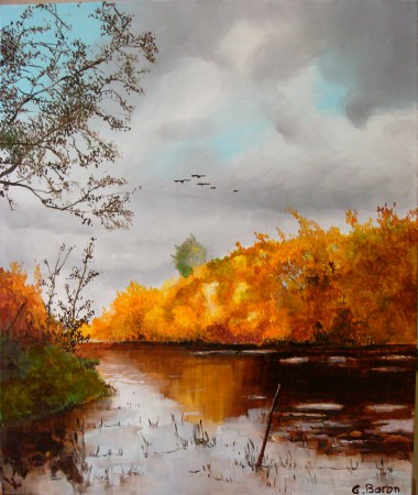 automne au bord du fleuve